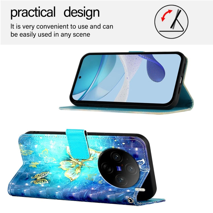 For vivo X100s 3D Painting Horizontal Flip Leather Phone Case