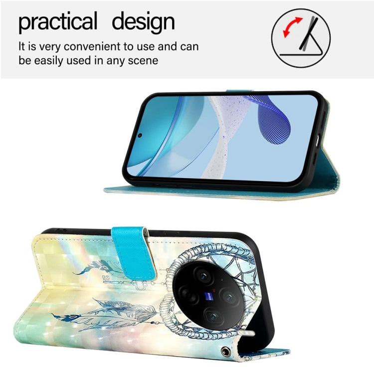 For vivo X100s 3D Painting Horizontal Flip Leather Phone Case