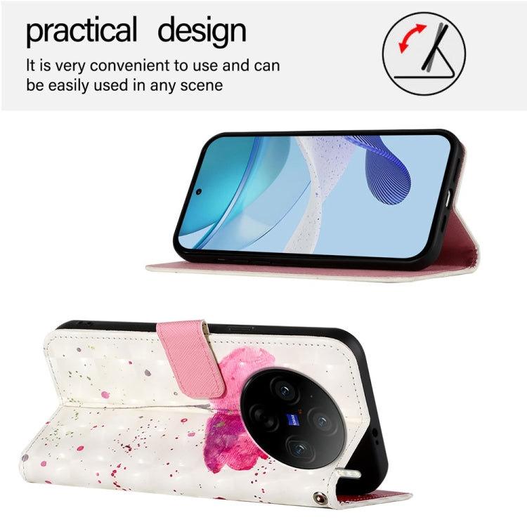 For vivo X100s 3D Painting Horizontal Flip Leather Phone Case
