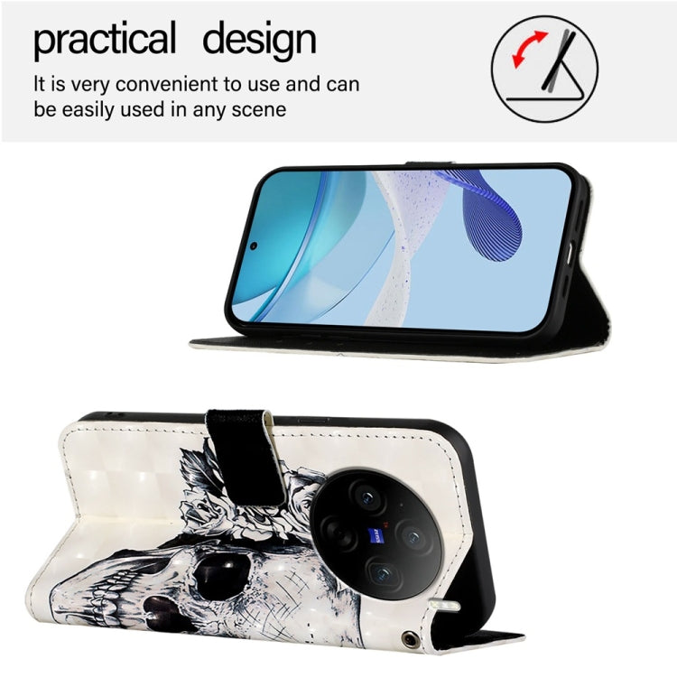 For vivo X100s 3D Painting Horizontal Flip Leather Phone Case