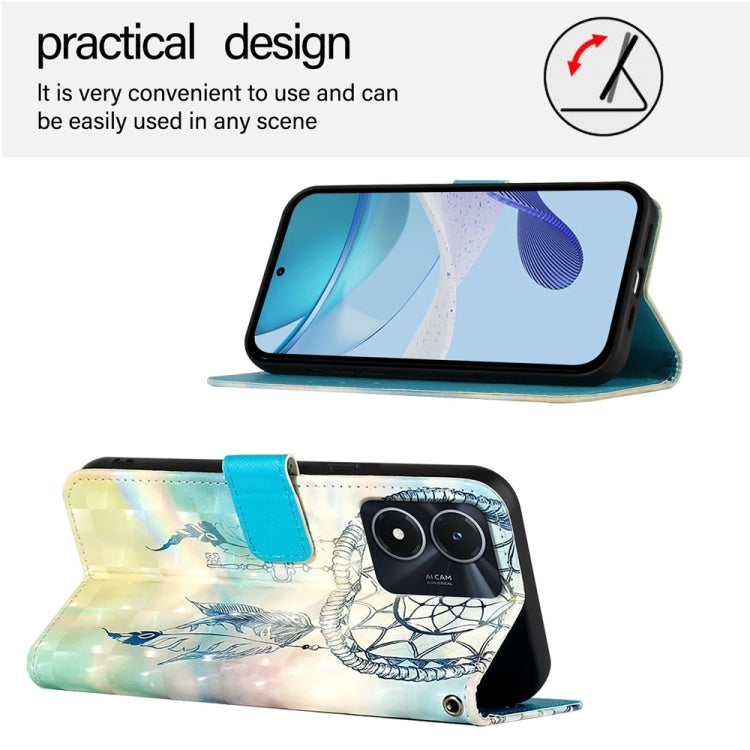 For vivo Y02s / Y16 / Y35 5G 3D Painting Horizontal Flip Leather Phone Case
