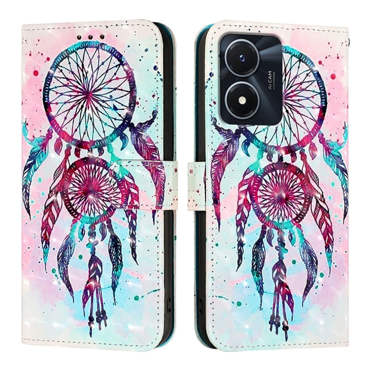 For vivo Y02s / Y16 / Y35 5G 3D Painting Horizontal Flip Leather Phone Case