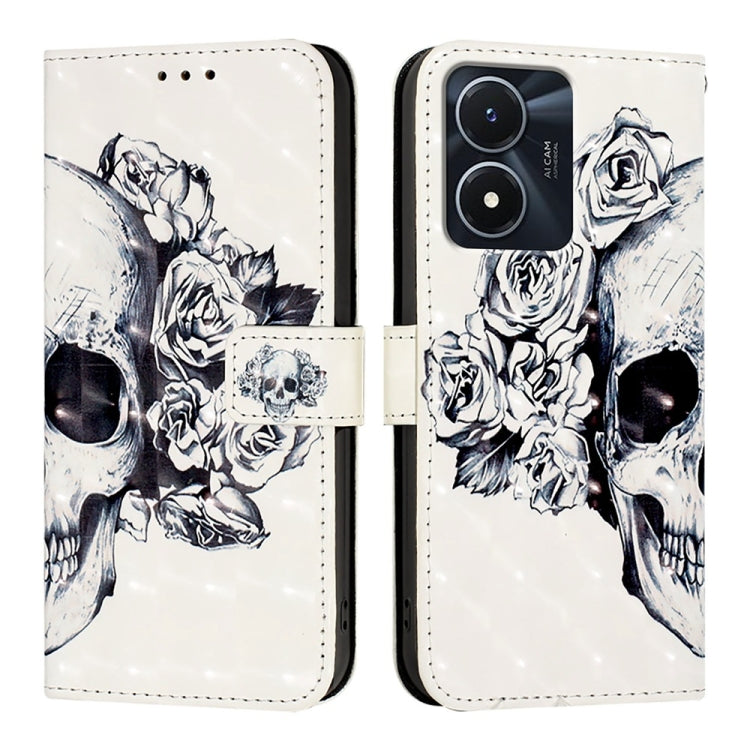 For vivo Y02s / Y16 / Y35 5G 3D Painting Horizontal Flip Leather Phone Case
