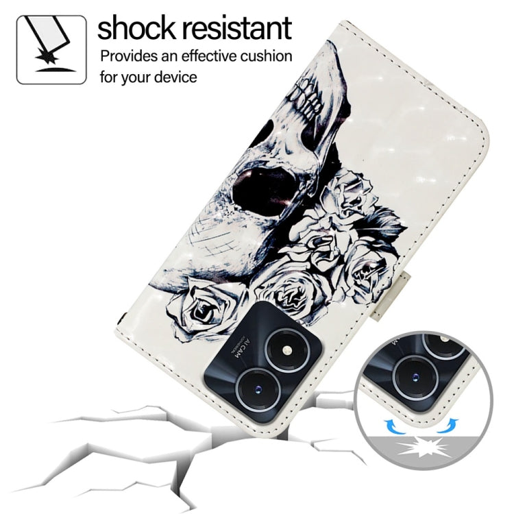 For vivo Y02s / Y16 / Y35 5G 3D Painting Horizontal Flip Leather Phone Case