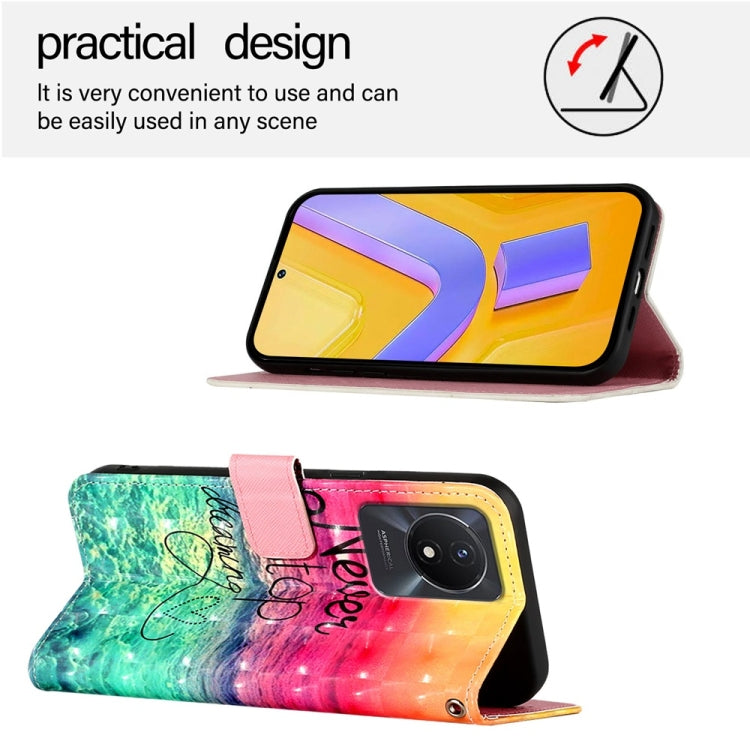 For vivo Y02 / Y02A / Y02t / Y11 2023 3D Painting Horizontal Flip Leather Phone Case