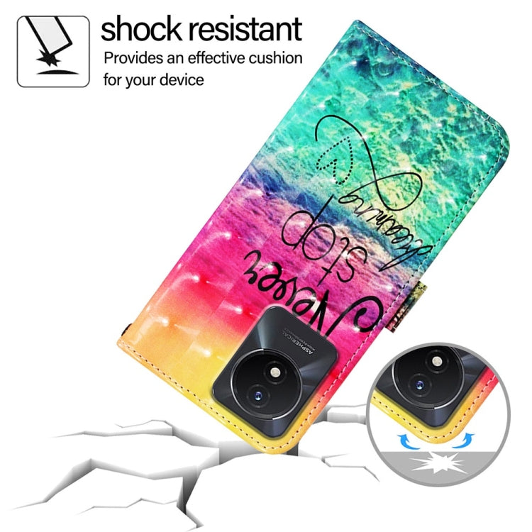 For vivo Y02 / Y02A / Y02t / Y11 2023 3D Painting Horizontal Flip Leather Phone Case