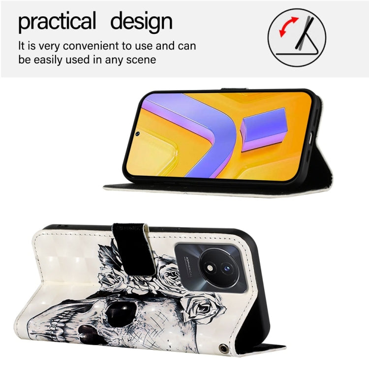 For vivo Y02 / Y02A / Y02t / Y11 2023 3D Painting Horizontal Flip Leather Phone Case