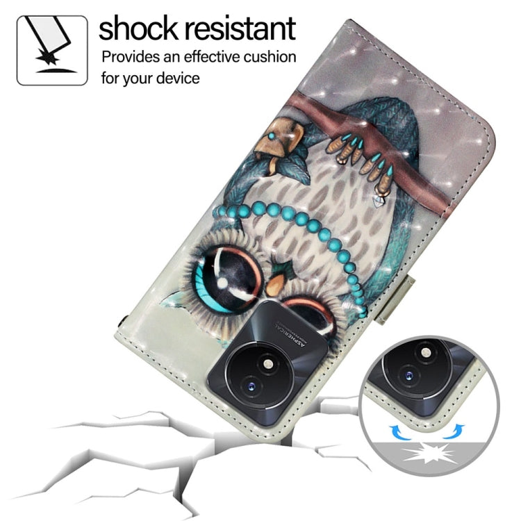 For vivo Y02 / Y02A / Y02t / Y11 2023 3D Painting Horizontal Flip Leather Phone Case