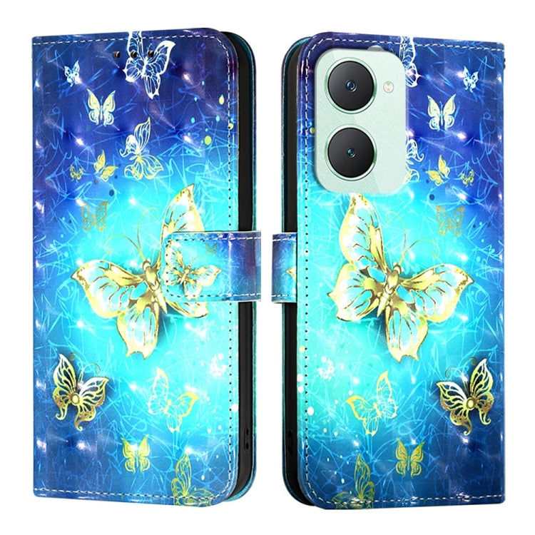For vivo Y03 Global 3D Painting Horizontal Flip Leather Phone Case