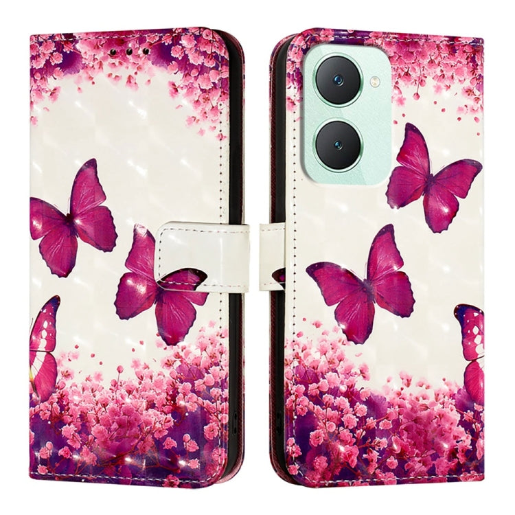 For vivo Y03 Global 3D Painting Horizontal Flip Leather Phone Case