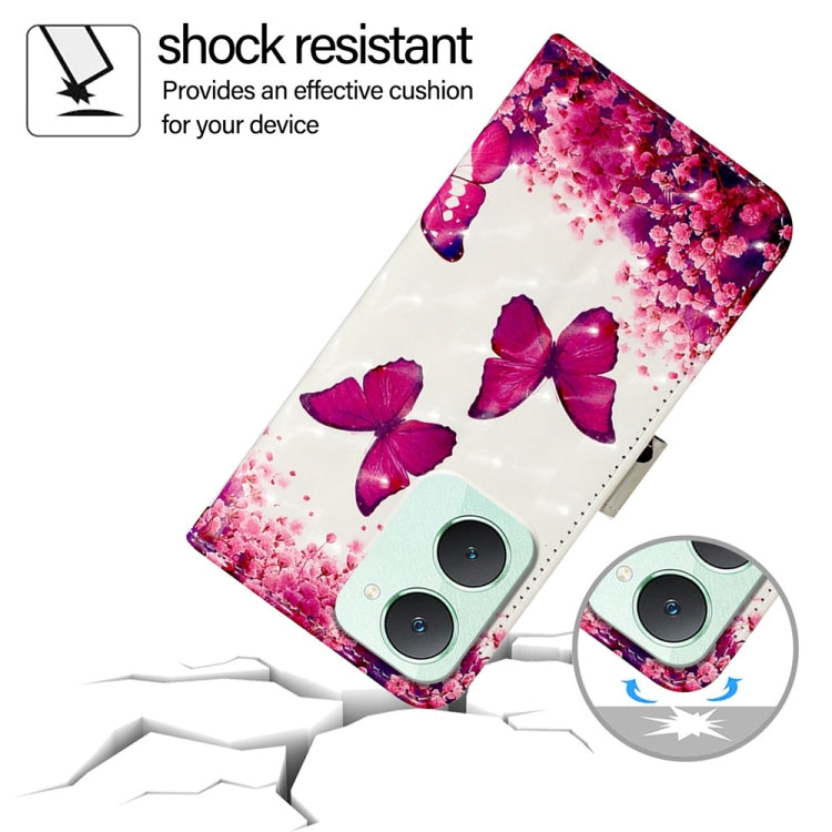 For vivo Y03 Global 3D Painting Horizontal Flip Leather Phone Case