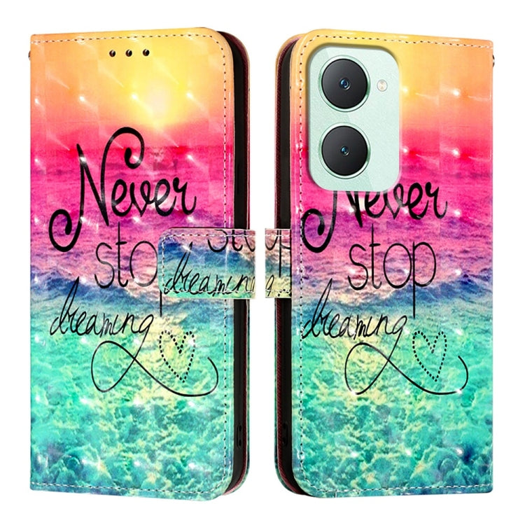 For vivo Y03 Global 3D Painting Horizontal Flip Leather Phone Case