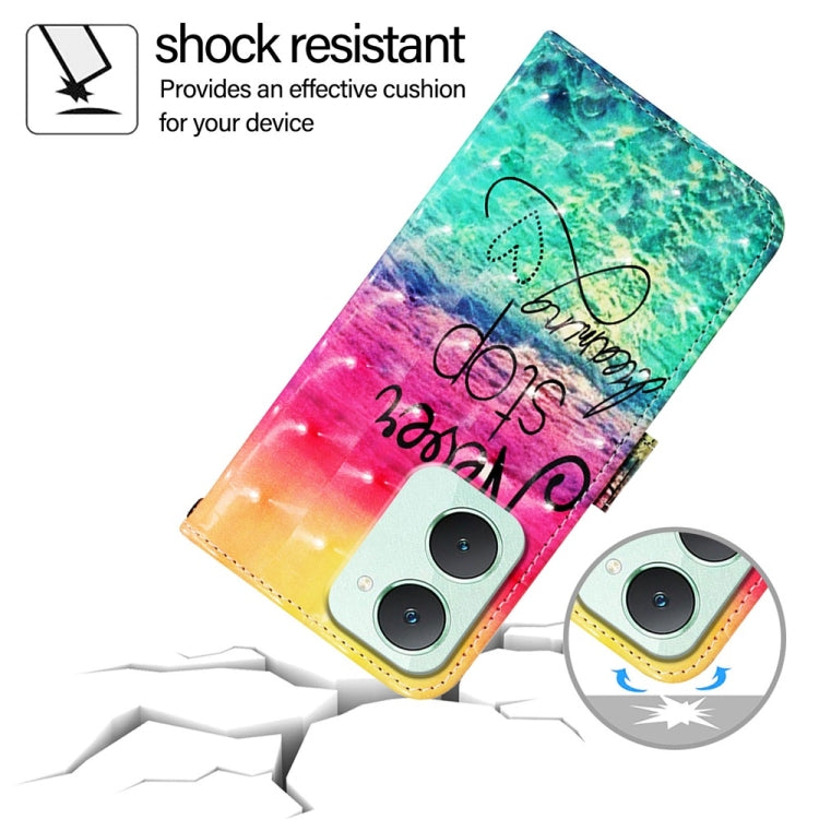 For vivo Y03 Global 3D Painting Horizontal Flip Leather Phone Case
