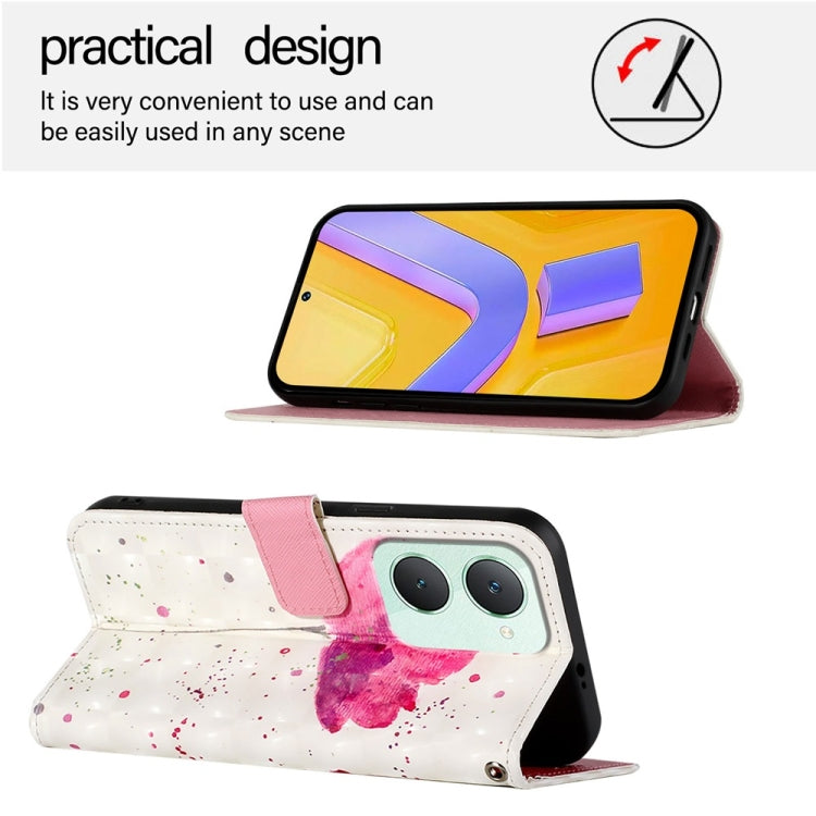 For vivo Y03 Global 3D Painting Horizontal Flip Leather Phone Case
