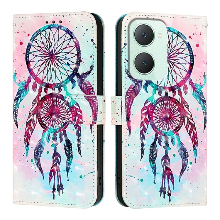 For vivo Y03 Global 3D Painting Horizontal Flip Leather Phone Case