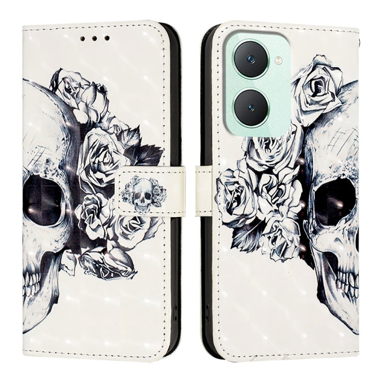 For vivo Y03 Global 3D Painting Horizontal Flip Leather Phone Case