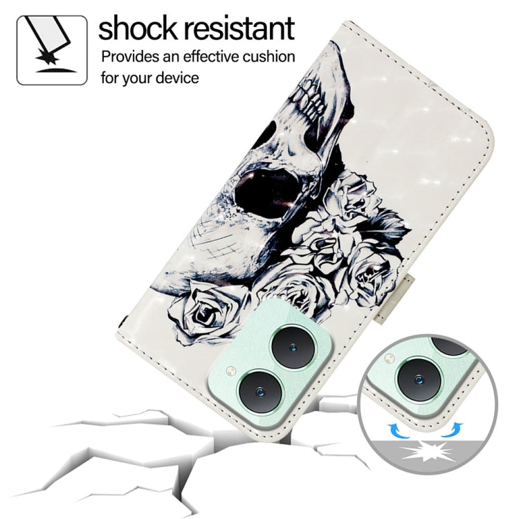 For vivo Y03 Global 3D Painting Horizontal Flip Leather Phone Case