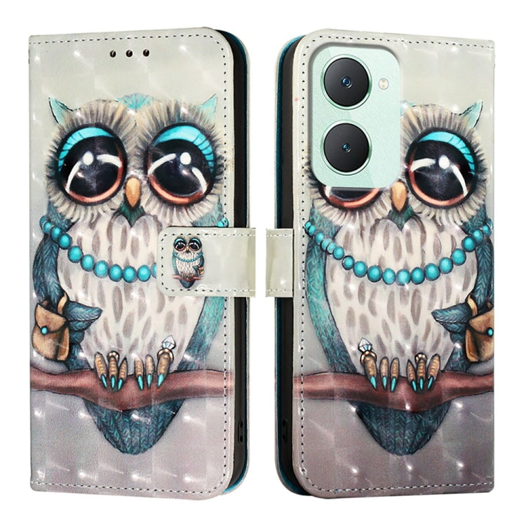 For vivo Y03 Global 3D Painting Horizontal Flip Leather Phone Case
