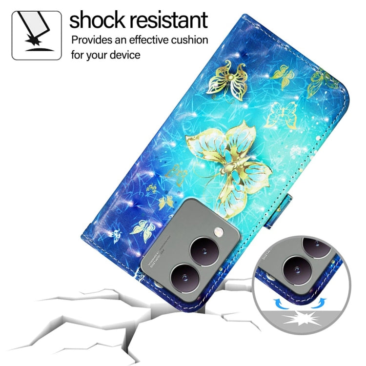 For vivo Y17s 4G Global / 5G India 3D Painting Horizontal Flip Leather Phone Case