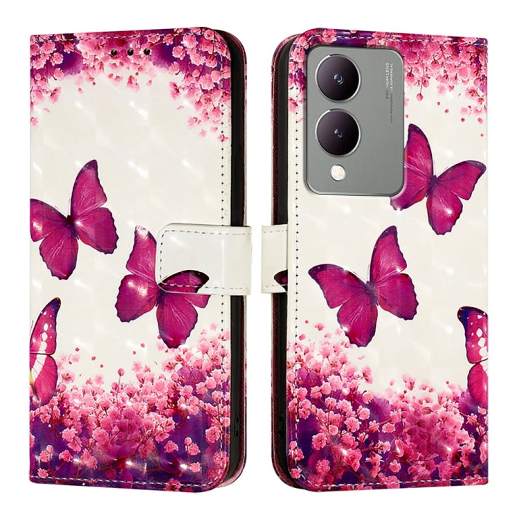 For vivo Y17s 4G Global / 5G India 3D Painting Horizontal Flip Leather Phone Case