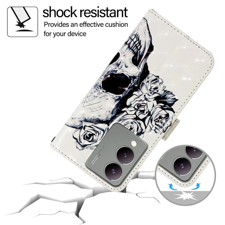 For vivo Y17s 4G Global / 5G India 3D Painting Horizontal Flip Leather Phone Case