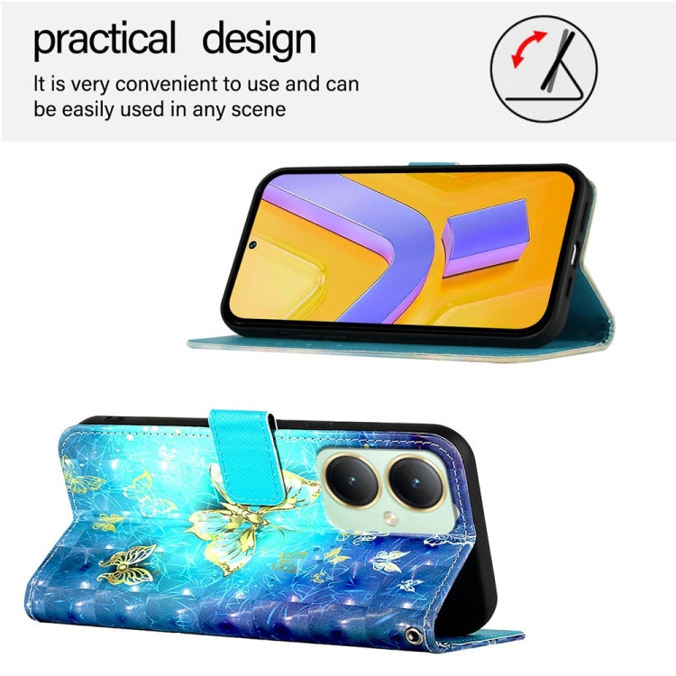 For vivo Y27 4G Global 3D Painting Horizontal Flip Leather Phone Case