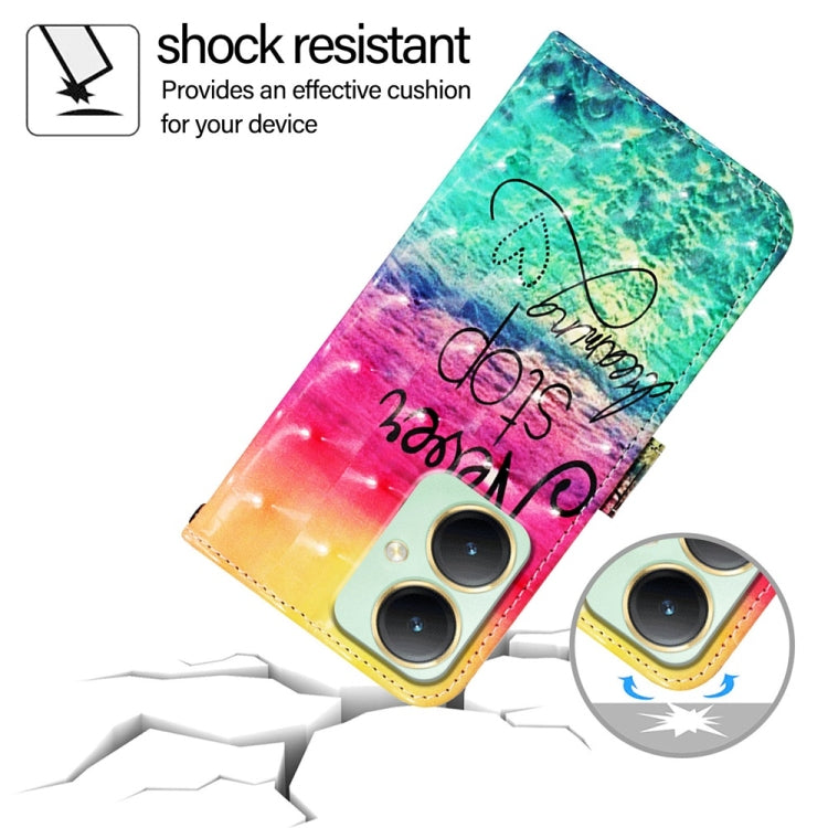 For vivo Y27 4G Global 3D Painting Horizontal Flip Leather Phone Case