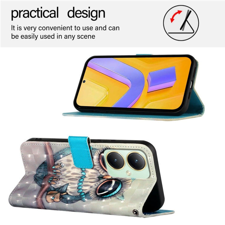 For vivo Y27 4G Global 3D Painting Horizontal Flip Leather Phone Case