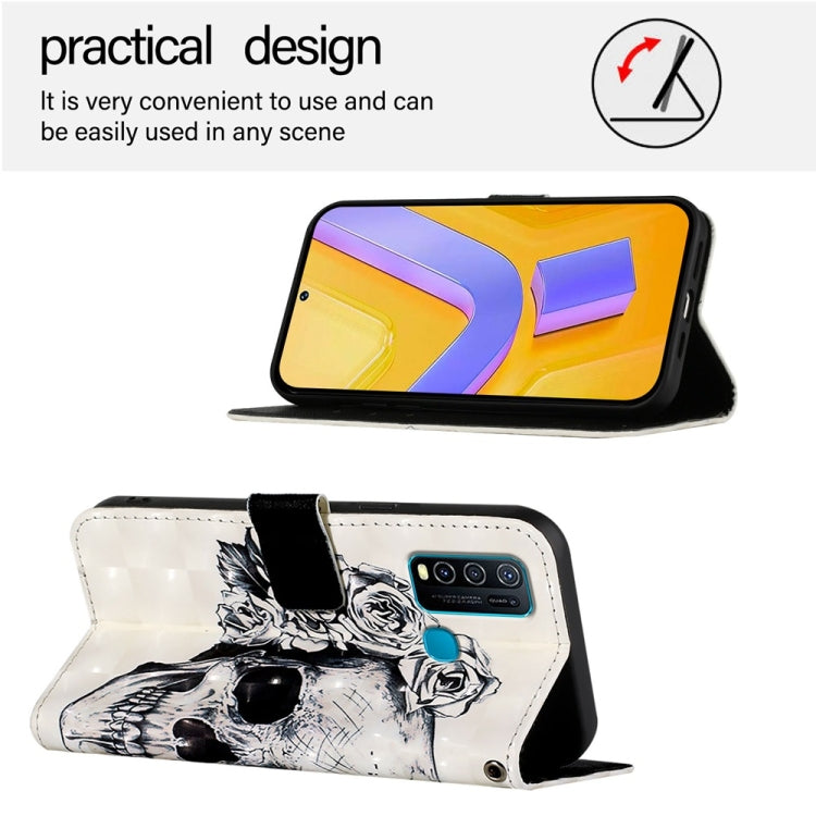 For vivo Y30 4G Global 3D Painting Horizontal Flip Leather Phone Case