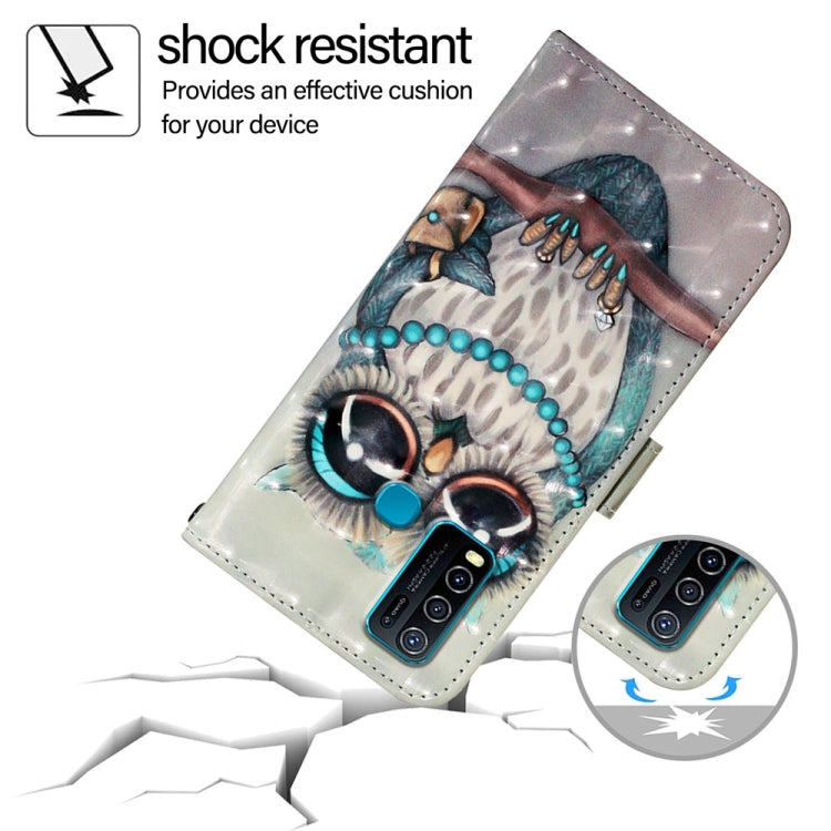 For vivo Y30 4G Global 3D Painting Horizontal Flip Leather Phone Case