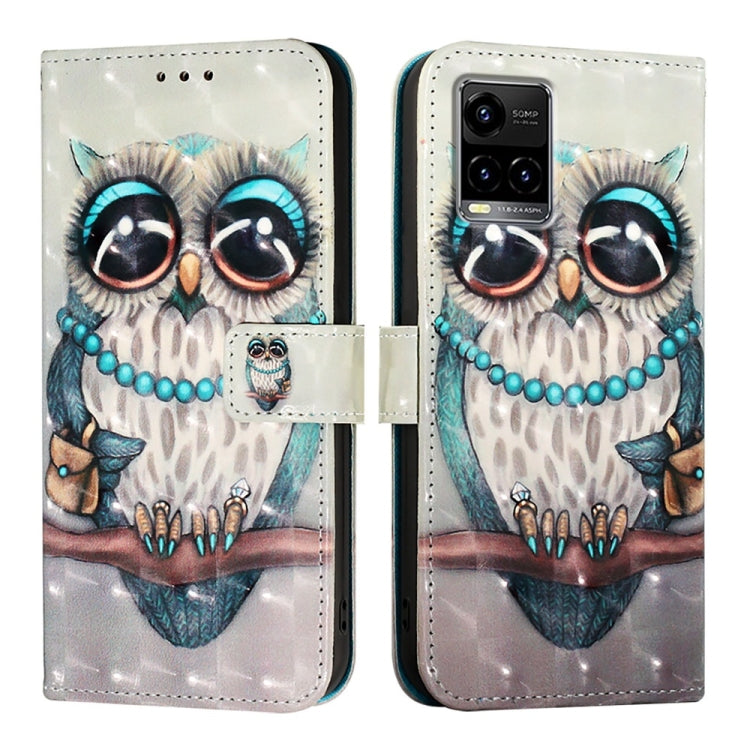 For vivo Y33s 4G Global / Y21 / Y21s / Y21t 3D Painting Horizontal Flip Leather Phone Case
