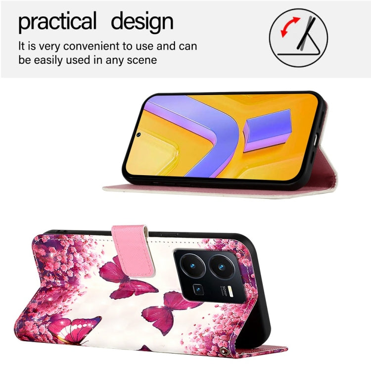For vivo Y35 4G / Y22 / Y22s / Y77 Global 3D Painting Horizontal Flip Leather Phone Case