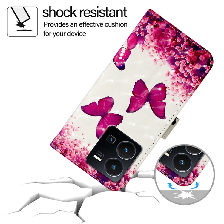 For vivo Y35 4G / Y22 / Y22s / Y77 Global 3D Painting Horizontal Flip Leather Phone Case