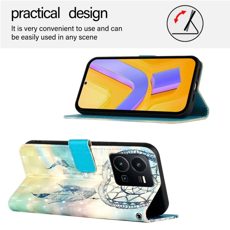 For vivo Y35 4G / Y22 / Y22s / Y77 Global 3D Painting Horizontal Flip Leather Phone Case