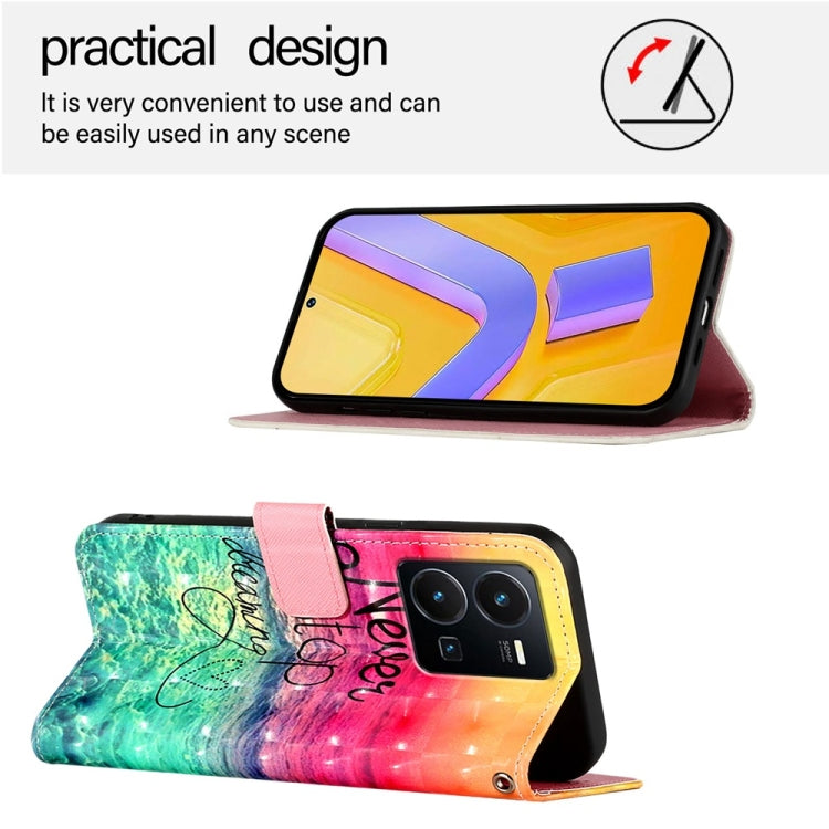 For vivo Y35 4G / Y22 / Y22s / Y77 Global 3D Painting Horizontal Flip Leather Phone Case