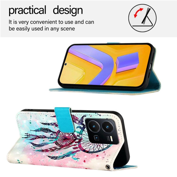 For vivo Y35 4G / Y22 / Y22s / Y77 Global 3D Painting Horizontal Flip Leather Phone Case