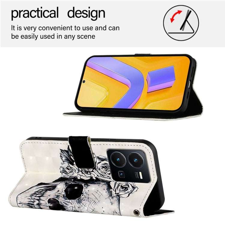 For vivo Y35 4G / Y22 / Y22s / Y77 Global 3D Painting Horizontal Flip Leather Phone Case