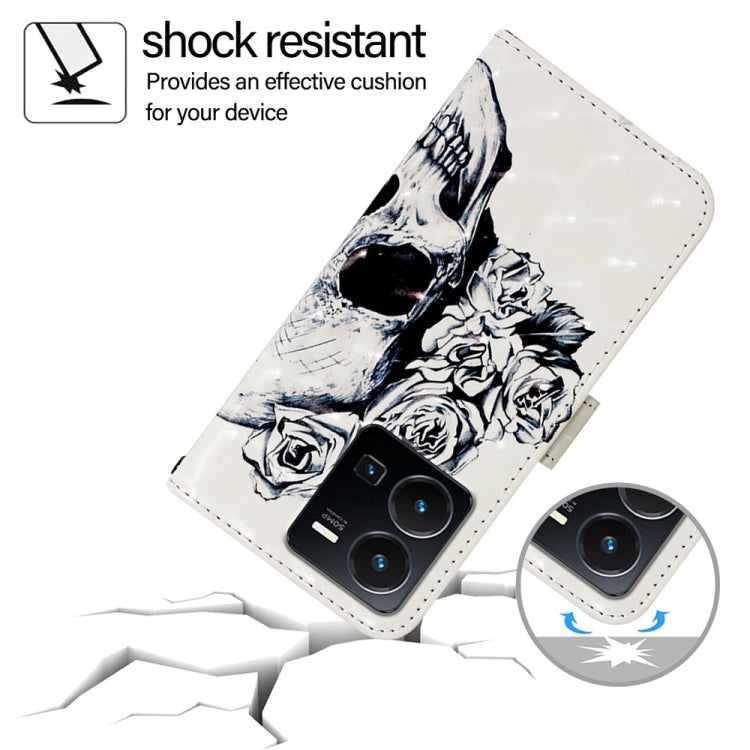For vivo Y35 4G / Y22 / Y22s / Y77 Global 3D Painting Horizontal Flip Leather Phone Case