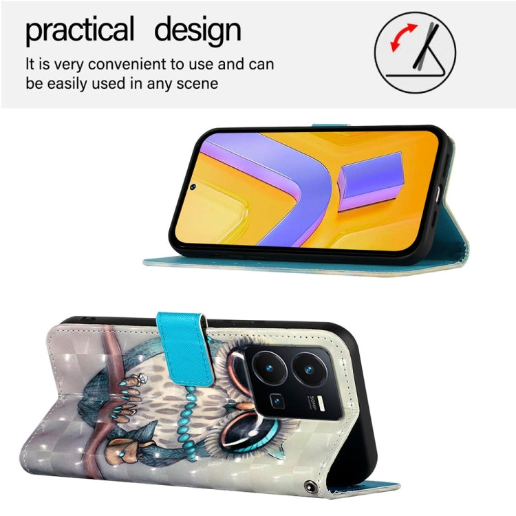 For vivo Y35 4G / Y22 / Y22s / Y77 Global 3D Painting Horizontal Flip Leather Phone Case