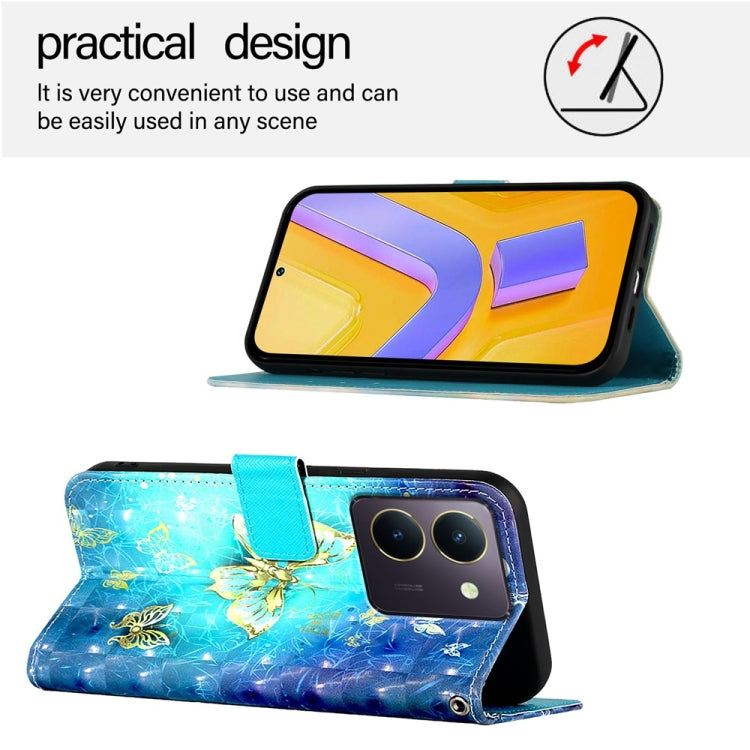 For vivo Y36 4G / 5G Global / Y36 4G India 3D Painting Horizontal Flip Leather Phone Case