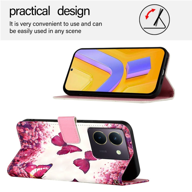 For vivo Y36 4G / 5G Global / Y36 4G India 3D Painting Horizontal Flip Leather Phone Case