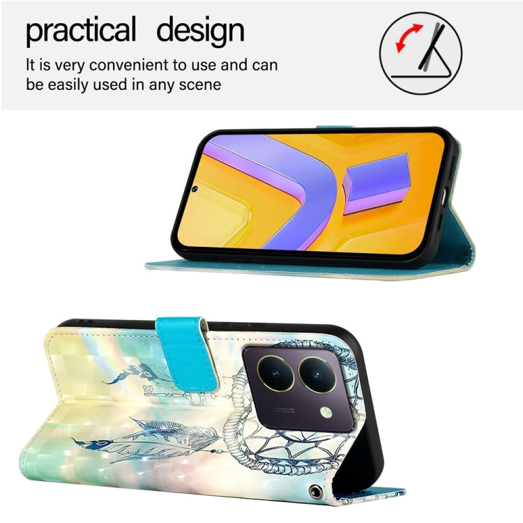 For vivo Y36 4G / 5G Global / Y36 4G India 3D Painting Horizontal Flip Leather Phone Case