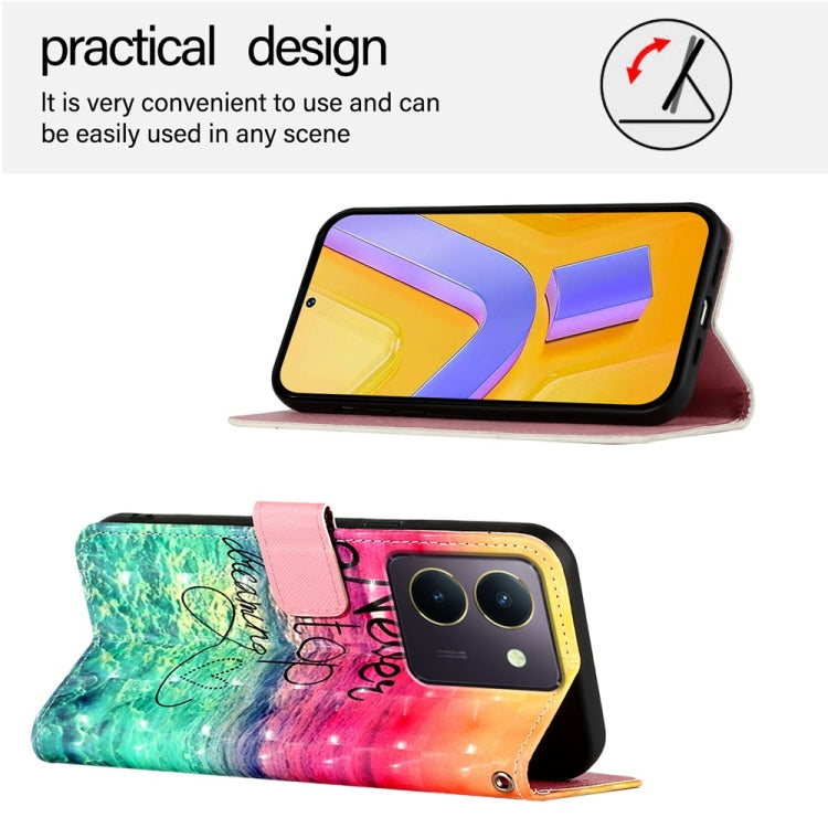 For vivo Y36 4G / 5G Global / Y36 4G India 3D Painting Horizontal Flip Leather Phone Case