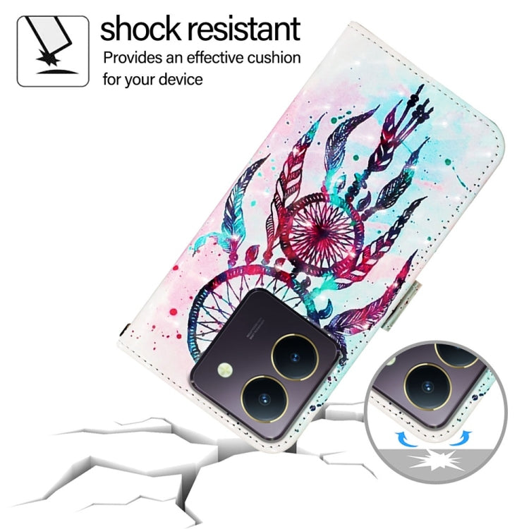 For vivo Y36 4G / 5G Global / Y36 4G India 3D Painting Horizontal Flip Leather Phone Case