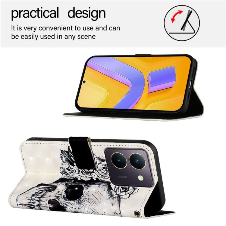 For vivo Y36 4G / 5G Global / Y36 4G India 3D Painting Horizontal Flip Leather Phone Case