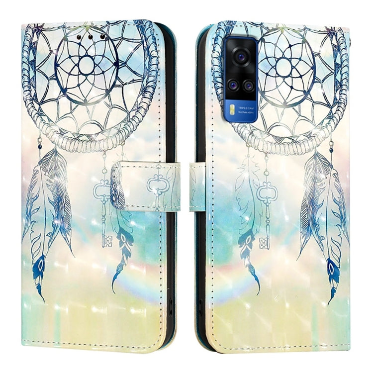 For vivo Y51 2020 India / Y51a 2021 / Y53s 4G 3D Painting Horizontal Flip Leather Phone Case