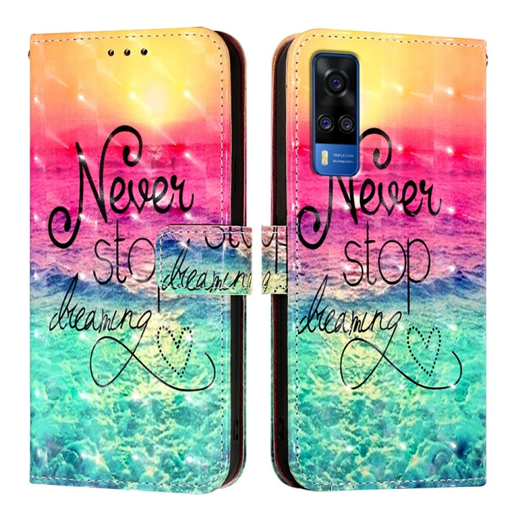 For vivo Y51 2020 India / Y51a 2021 / Y53s 4G 3D Painting Horizontal Flip Leather Phone Case