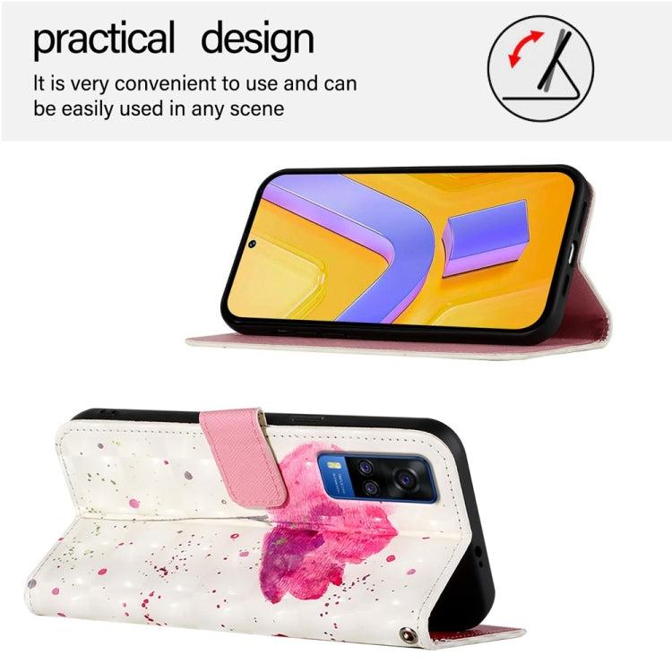 For vivo Y51 2020 India / Y51a 2021 / Y53s 4G 3D Painting Horizontal Flip Leather Phone Case