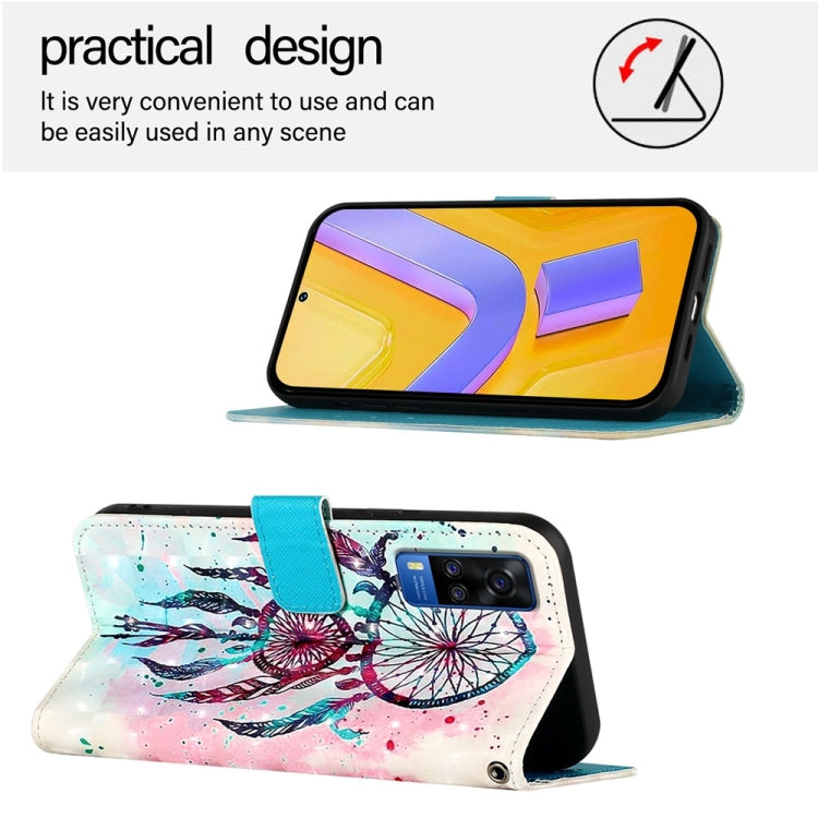 For vivo Y51 2020 India / Y51a 2021 / Y53s 4G 3D Painting Horizontal Flip Leather Phone Case