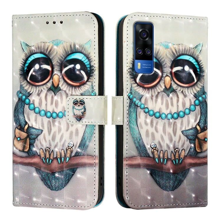 For vivo Y51 2020 India / Y51a 2021 / Y53s 4G 3D Painting Horizontal Flip Leather Phone Case